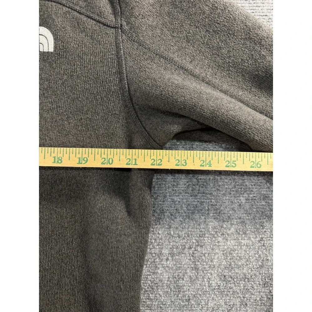 The North Face Mens 1/4 Zip Fleece Pullover Sweater Gray Large L